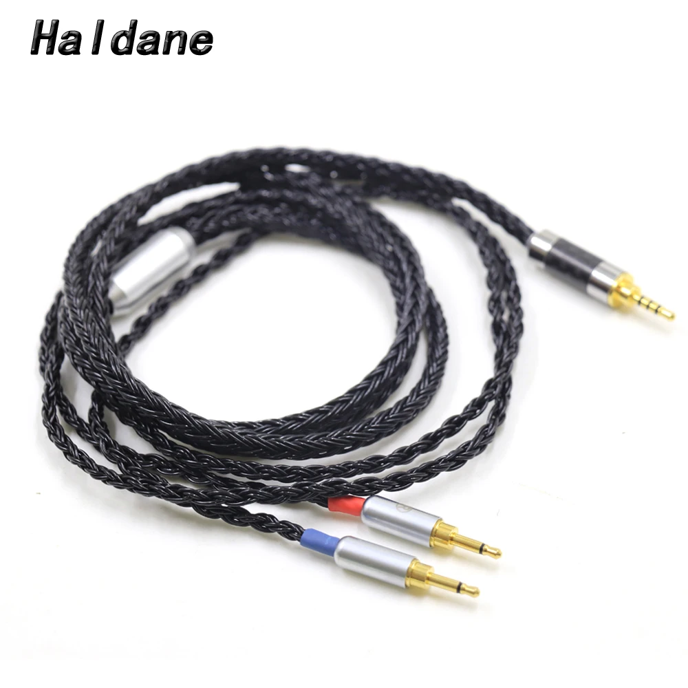 Haldane Bright-Black 2x2.5mm High Quality 16 core Headphone Replace Upgrade Cable for HIFIMAN HE1000 HE400S HE560 Oppo PM-1 PM-2