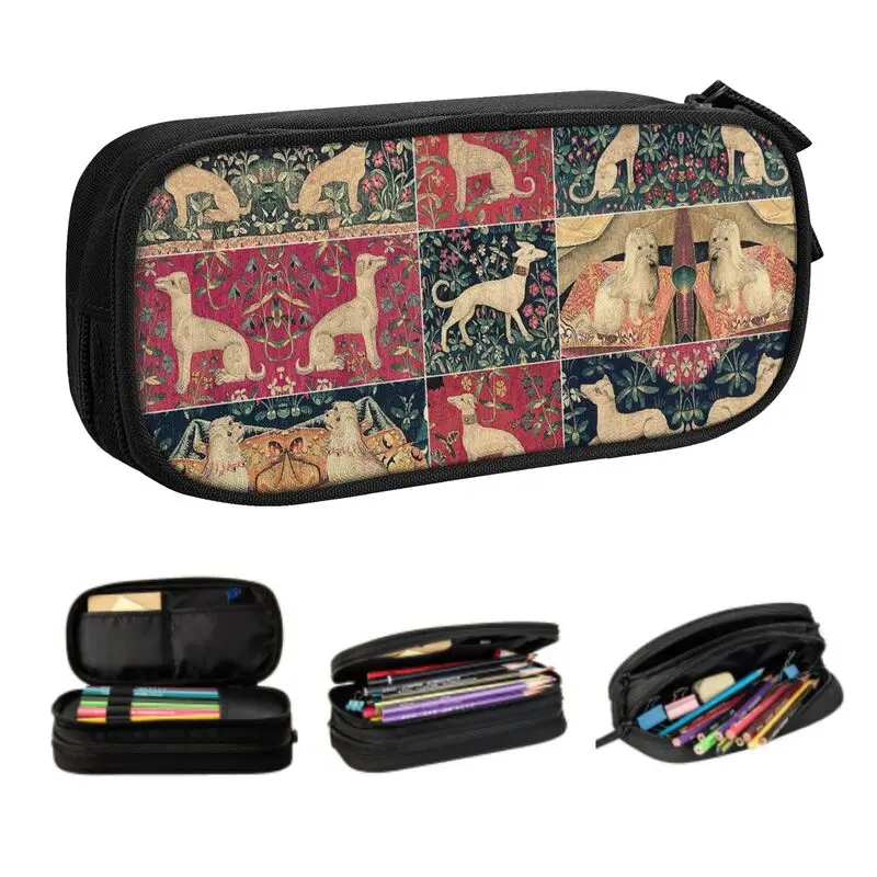 Cases Girls Boys Large Storage Whippet Sighthound Dog Pencil Box Students Stationery