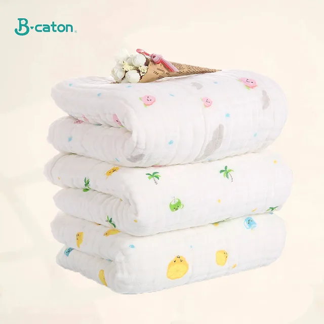 Baby Bath Towel Boy Girl 100% Cotton Baby Towel Blanket For Newborn Baby Bathrobe 6 Layers Gauze Washcloth Infant Swaddle 1