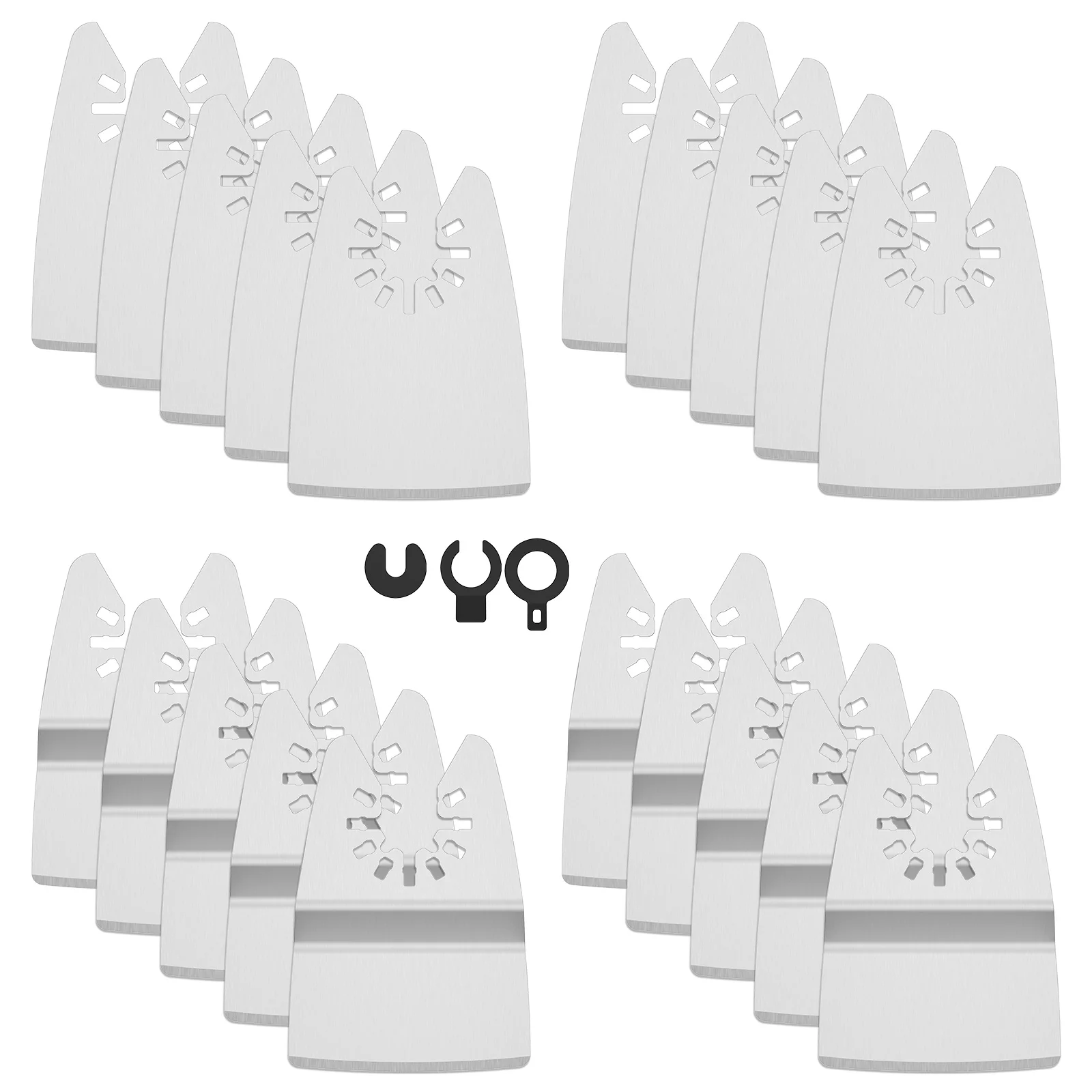20Pcs Oscillating Tool Scraper Stainless Steel Flexible Mult