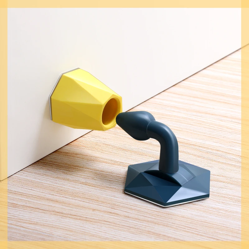 

Non-punch Silicone Door Stopper Touch Toilet Wall Absorption Door Plug Anti-bump Door Holder Gear Gate Resistance Door Stop