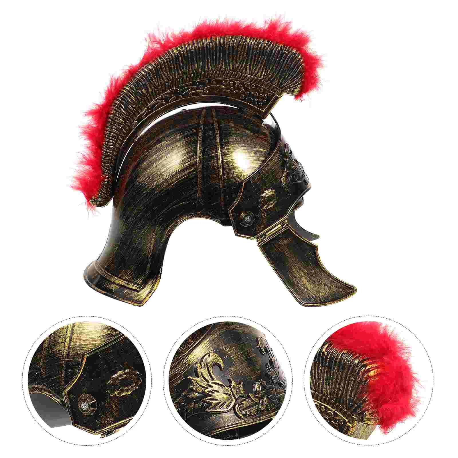 

Samurai Hat Men Roman Costume Trojan Horse Warrior Gladiator Plastic Adults Spartan Armor