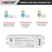 new 433mhz single colordual whitergb led strip controller miboxer dc12v24v dimmablebrightness adjustable lamp tape dimmer