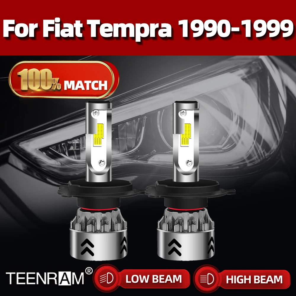 

H4 LED Headlights 20000LM High Low Beam Canbus LED Headlamps CSP Chips Car Light For Fiat Tempra 1990-1995 1996 1997 1998 1999