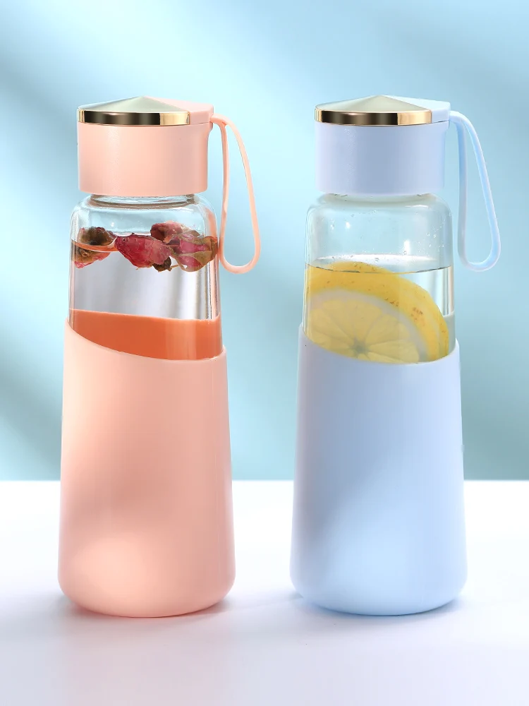 

Portable Water Bottle Glass Heat Resistant Eco Friendly Products Creative Outdoor Botellas Para Agua Classic Bottle BD50WB