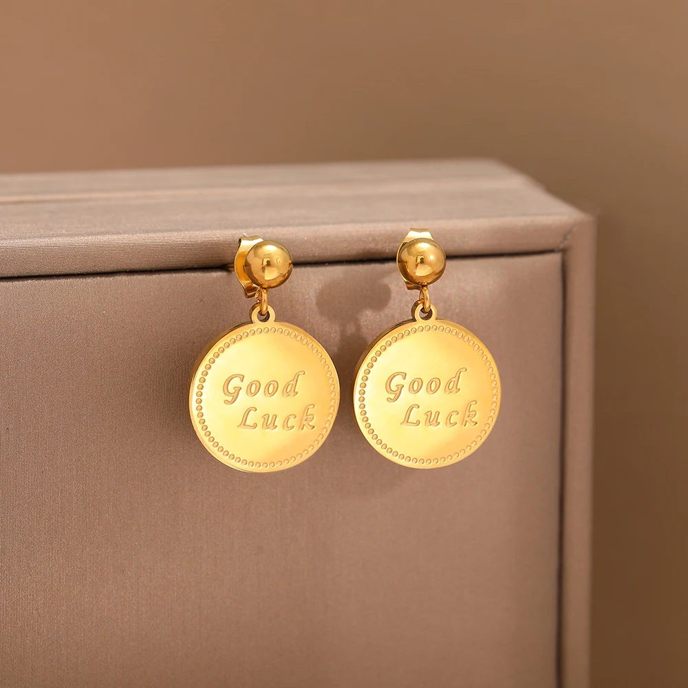 Женские серьги-подвески из нержавеющей стали