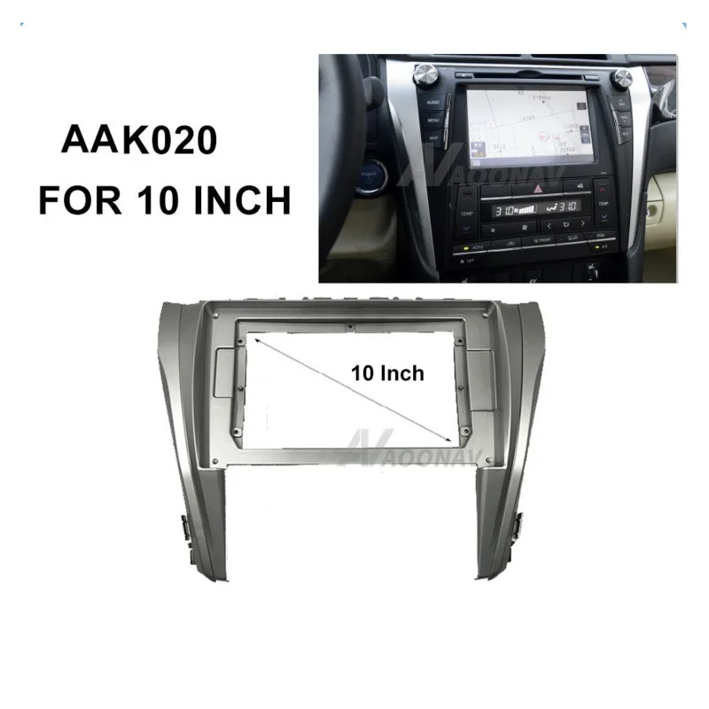 

Трехпоколение большой рамы для навигации на экран 10 дюймов Модифицированная рамка для навигации панель кронштейна подходит для Toyota Camry 2015