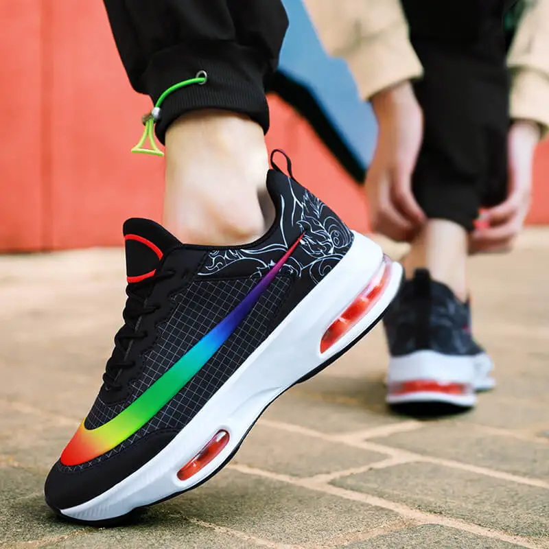 

Casual Shoes for Men Breathable Outdoor Sports Shoes Light Sneakers Male Cushion Comfortable Athletic Training Footwear Lace-up