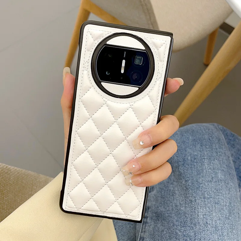 

For Huawei Mate X3 Case for Huawei Matex3 Case Diamond Chanel's Style Leather Pattern Protective Cover