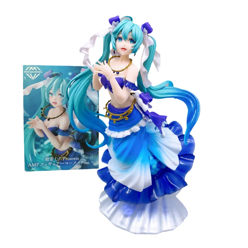 

Taito Оригинальная фигурка виртуальной певицы аниме Hatsune Miku принцесса AMP Русалка фигурка игрушки для детей подарок модель куклы