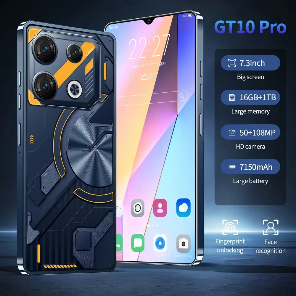 Оригинальный смартфон GT-10 Pro Global Version с экраном HD7.3 16G + 1T 5G разблокированные