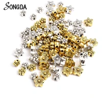 2025pcs sakura camellia loose bead flower alloy spacer bead for diy jewelry making finding supplies accessory bracelet necklace