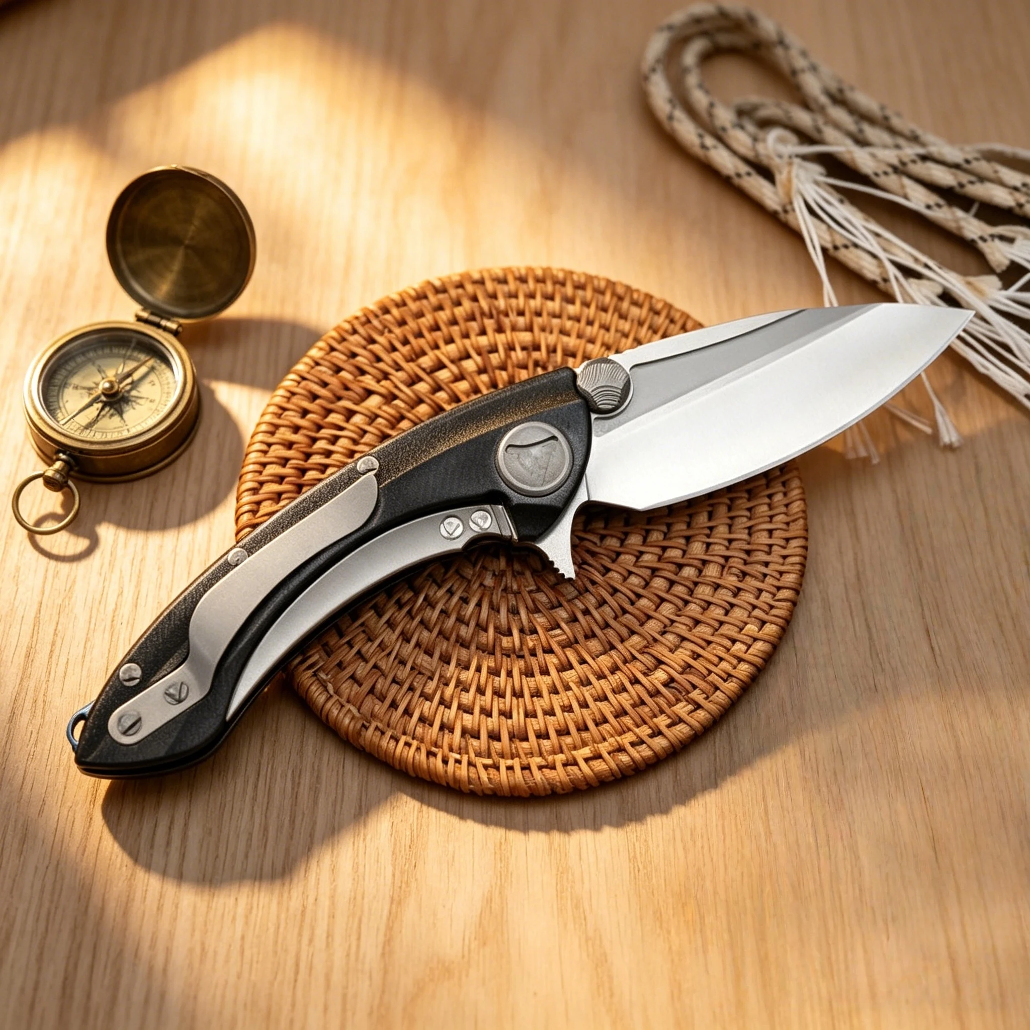 Фото Складной нож Whale Shark - EDC, персонализированный, сталь D2, рукоять G10, с шарикоподшипником, портативный карманный нож для удобной переноски №4