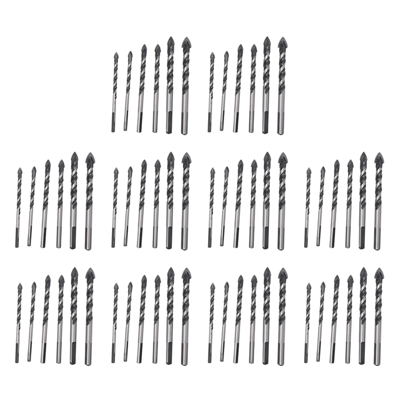 

Набор сверл из нескольких материалов для плитки, бетона, кирпича, стекла, пластика и дерева, карбид вольфрама, кирпичная стена, 50 шт.