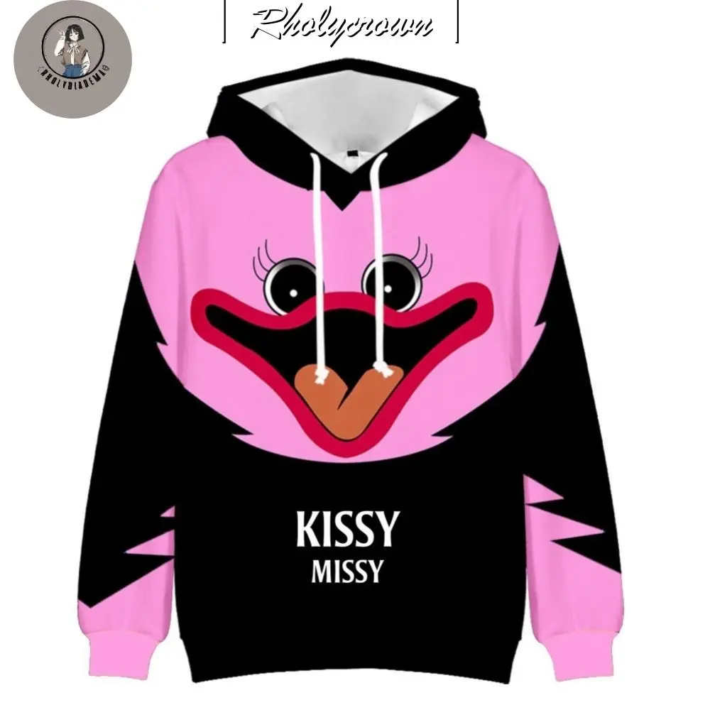 

Толстовка с 3D принтом KISSY MISSY, мужские свитшоты, женские топы унисекс, Осенняя детская толстовка с принтом мака, повседневные пуловеры для ма...