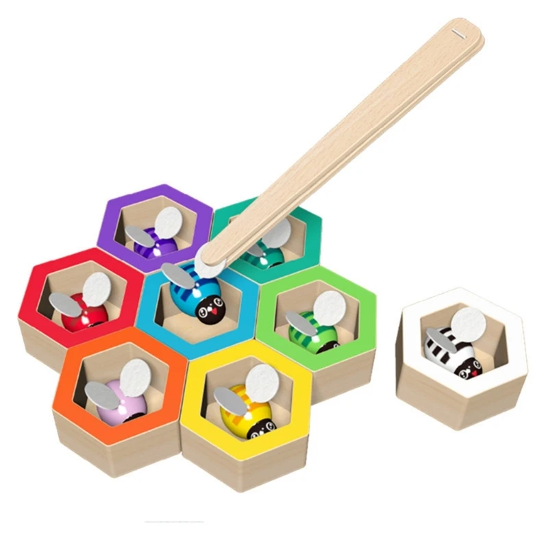 

Clip Bee Game Non Toxic Paints Safe Eco-friendly Wood Clip Bee Toy