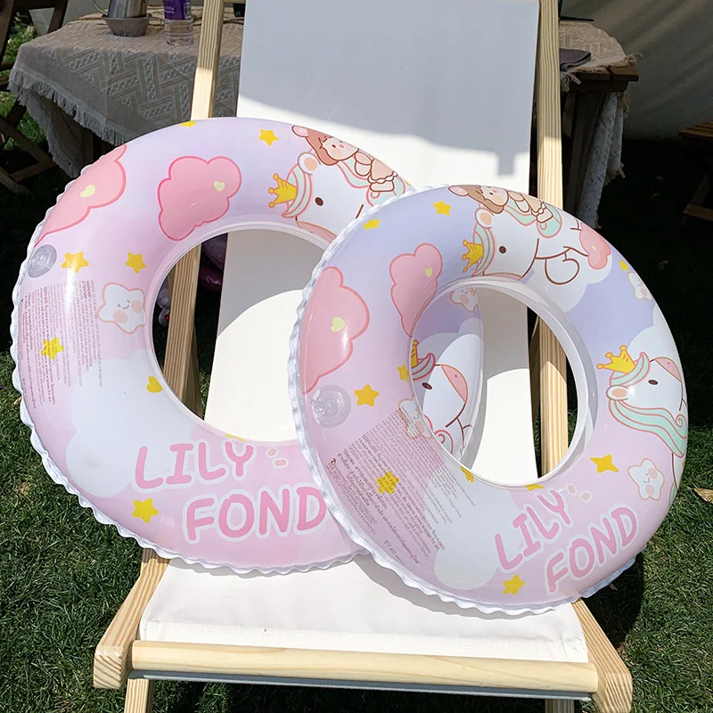 

Милый розовый мультяшный единорон, плавательный круг для детей, девочка, утолщенный круг для купания, летняя пляжная вечеринка, игрушки для ...