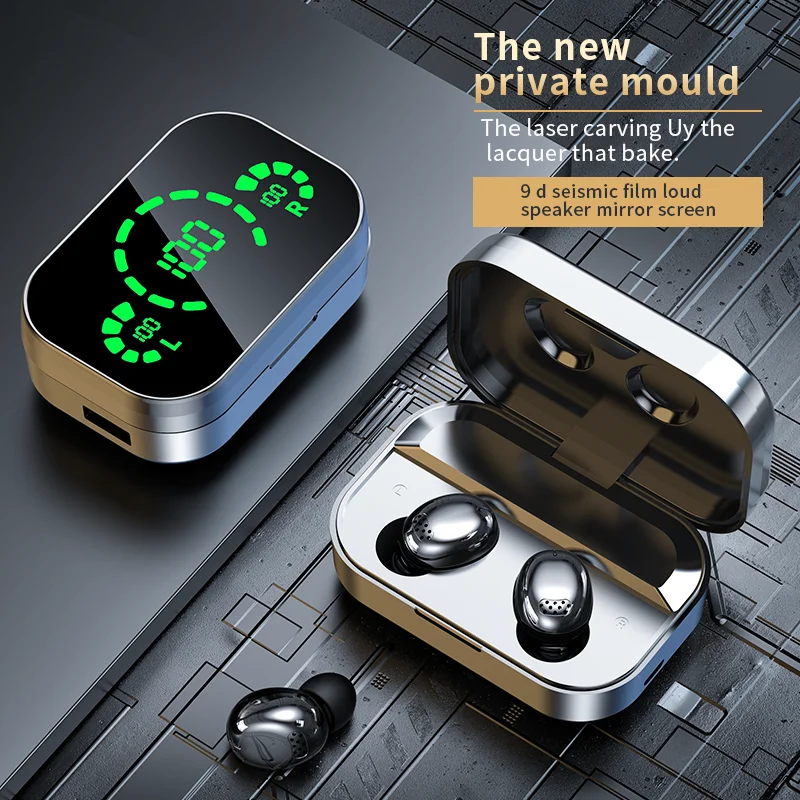 

Touch Control Intelligent Digital Display Sports Headphones Tws Earphone Noise Reduction Stereo Wireless Bluetooth Headset