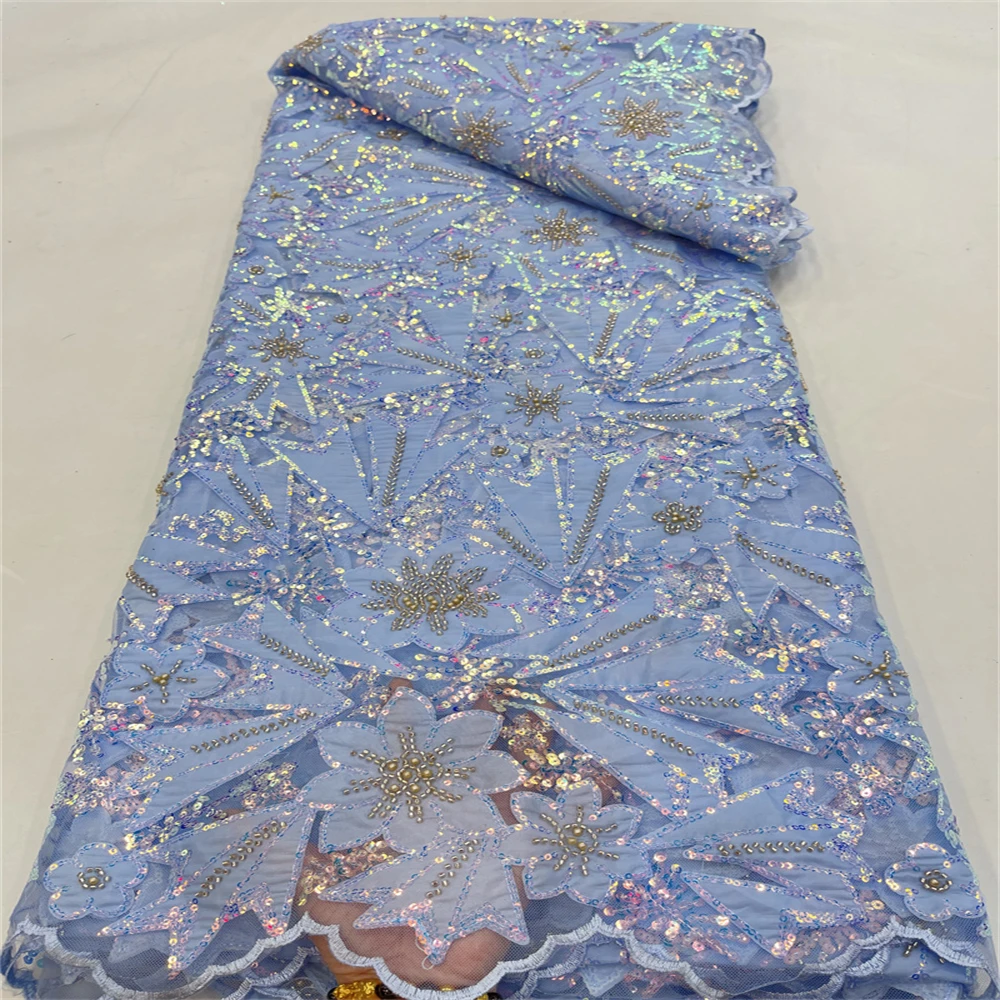 

Африканская Бархатная сетчатая кружевная ткань, Высококачественная вышивка блестками, французская нигерийская кружевная ткань для вечернего платья