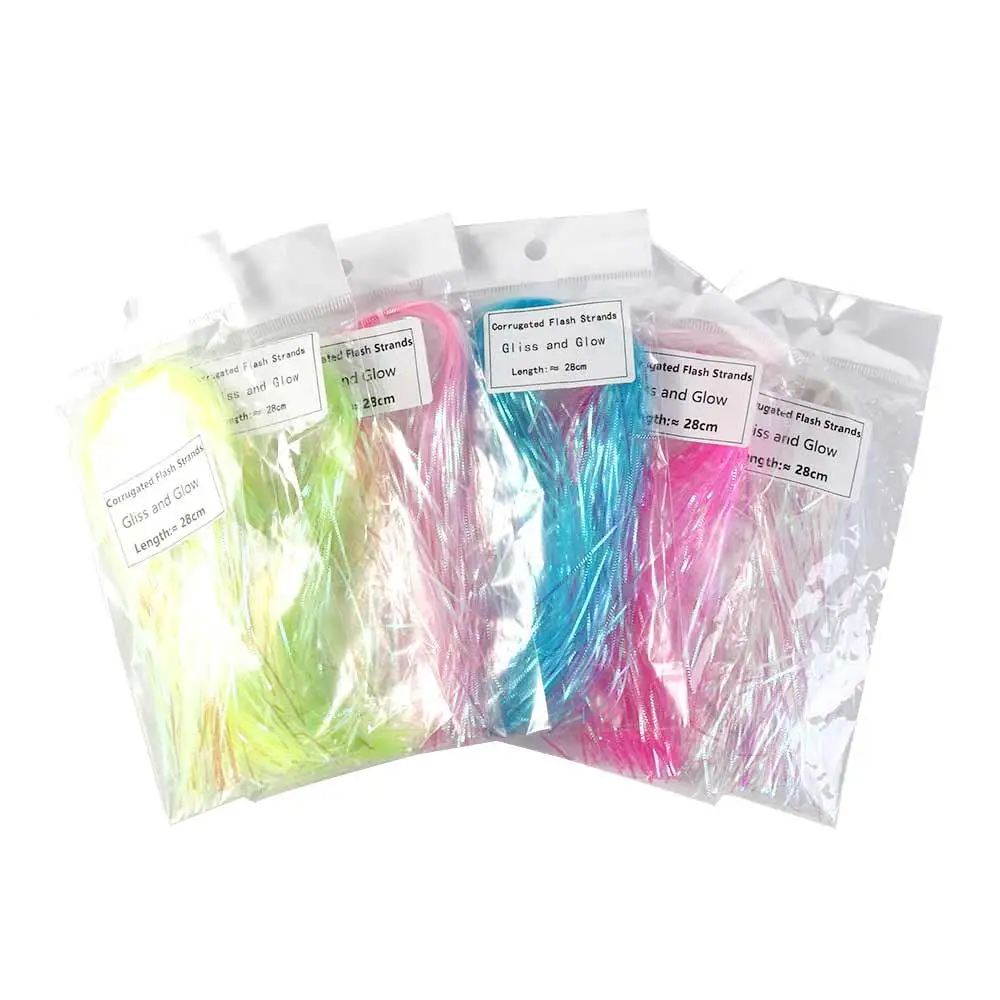 Гофрированные нити вспышки шириной 1 мм рыбья чешуя рыболовная нахлыстом