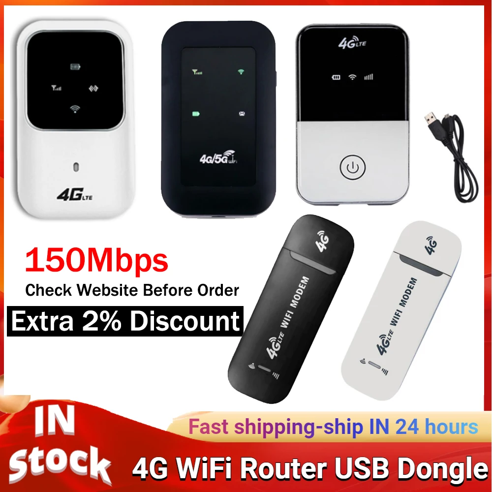

4G LTE беспроводной USB-ключ WiFi роутер 150 Мбит/с мобильный широкополосный модем карта Hotspot Sim USB адаптер Карманный Wi-Fi сетевой адаптер