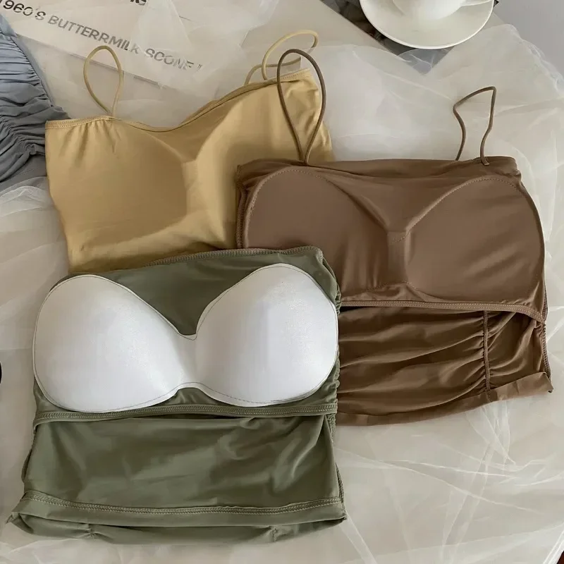 Женские укороченные топы сексуальная майка для леди летние топы-трубы с чашками