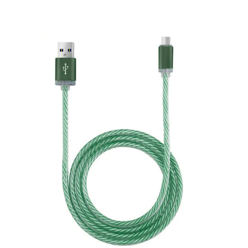 

LED Lighting Fast Charging Plug Micro USB Cable 1M Charger Wire for Huawei For Samsung Android Mobile Phone Data Cord