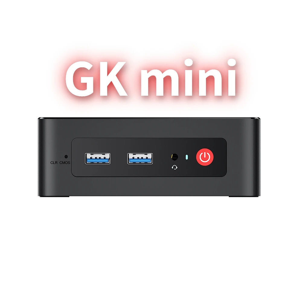 GK Mini Intel Celeron J4125 Windows 11 Pro Quad Core Mini PC DDR4 8GB 256GB 4K Dual HDMI Dual WiFi BT4.0 1000 LAN Game Computer