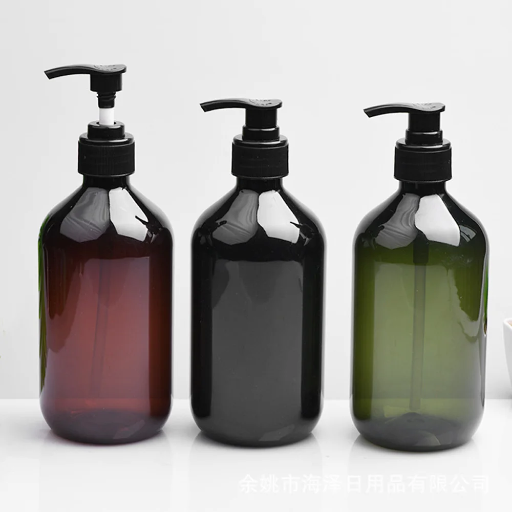 300 мл 7 цветов в наличии многоразовая пластиковая бутылка для лосьона с черным