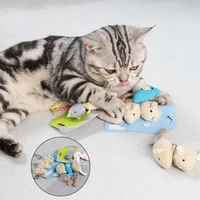 3 piecespack of cat toy simulation plush mouse pet interactive stuffed toy accessories include catnip cat scratcher amuse cats