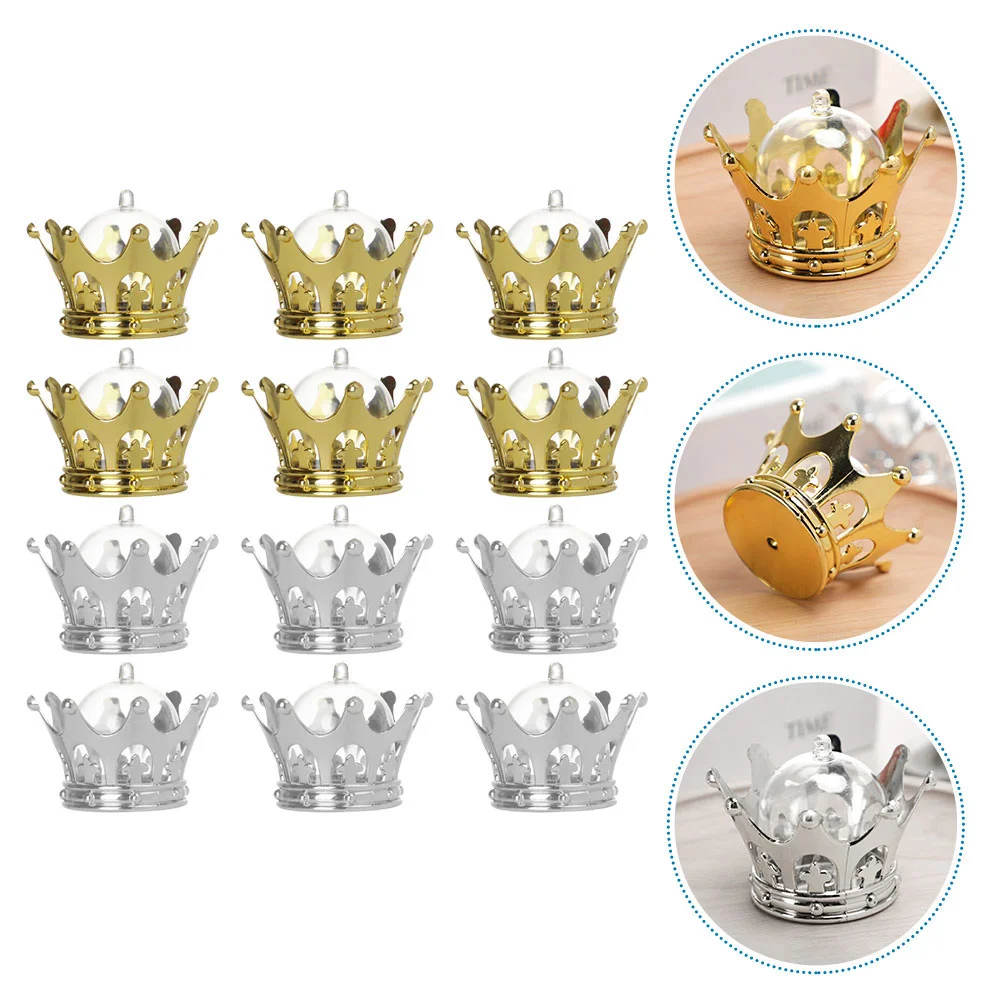 

Candy Box Small Cookie Container Party Favor Containers Supplies Wedding Banquet Cases Crown Shaped Jar