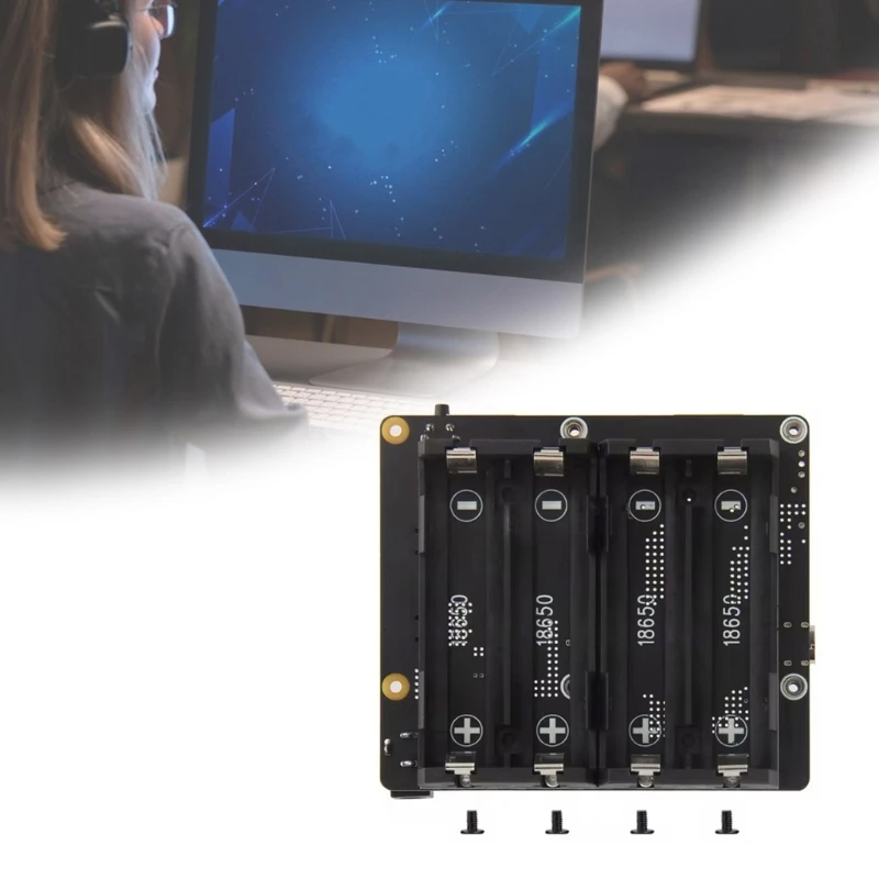 X1202 Плата управления питанием ИБП с поддержкой нескольких функций 4x 18650 для RPi 5