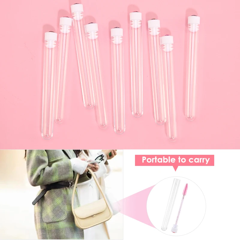 50/100/200PCS Eyelash Brushes Tube Disposable Mascara Brushes Wands Lash Extensions Supplies Eyebrow Brush Reusable Leopard