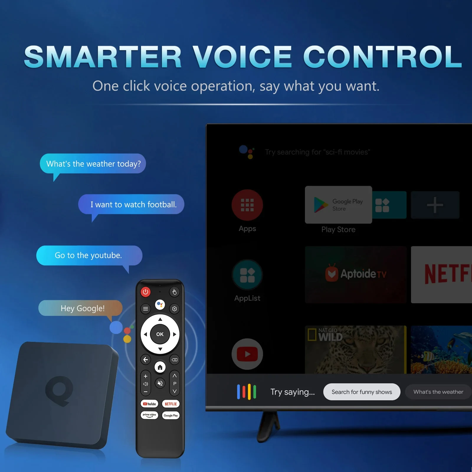 Android Smart TV Box AllwinnerH313 Глобальная версия Mortal S 4K Google Voice Assistant H.265 Iptv Dual 2.4G5GWifi Bluetooth 5