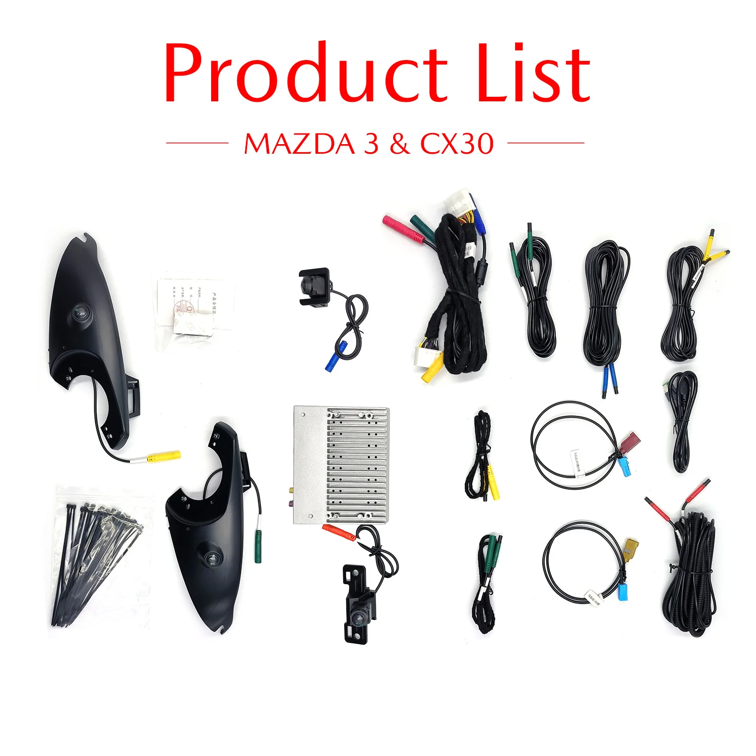 Sinjet 360-градусная система парковки с видом на птицы запись приборной панели 3D