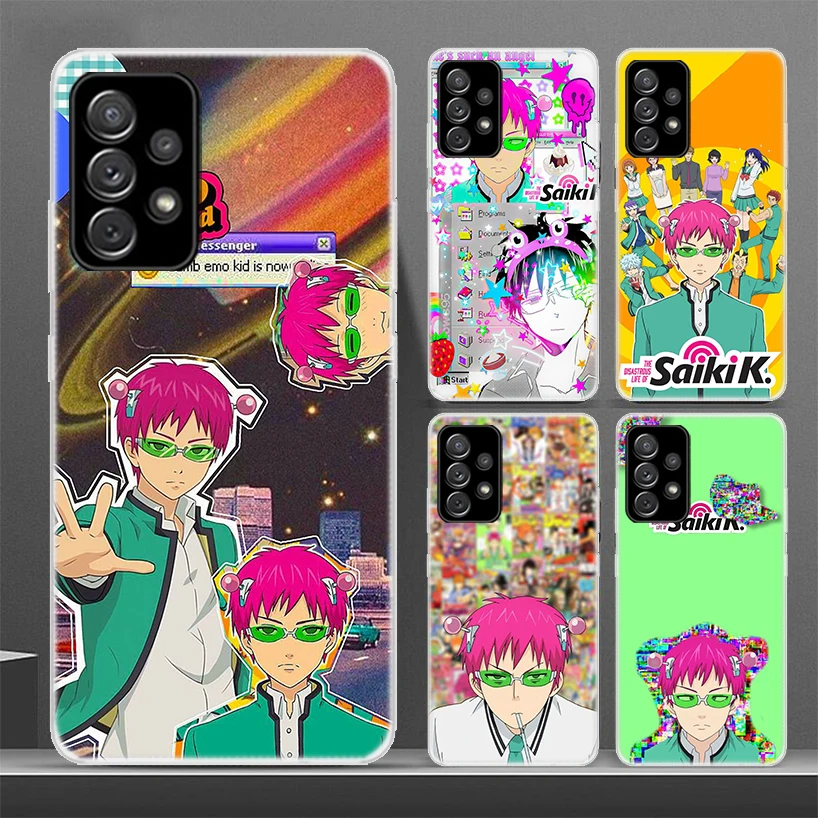 Disastrous Life Of Saiki k Anime Phone Case For Samsung Galaxy A50 A70 A40 A30 A20E A10S Note 20 Ultra 10 Lite 9 8 A6 A8 + A7 A9