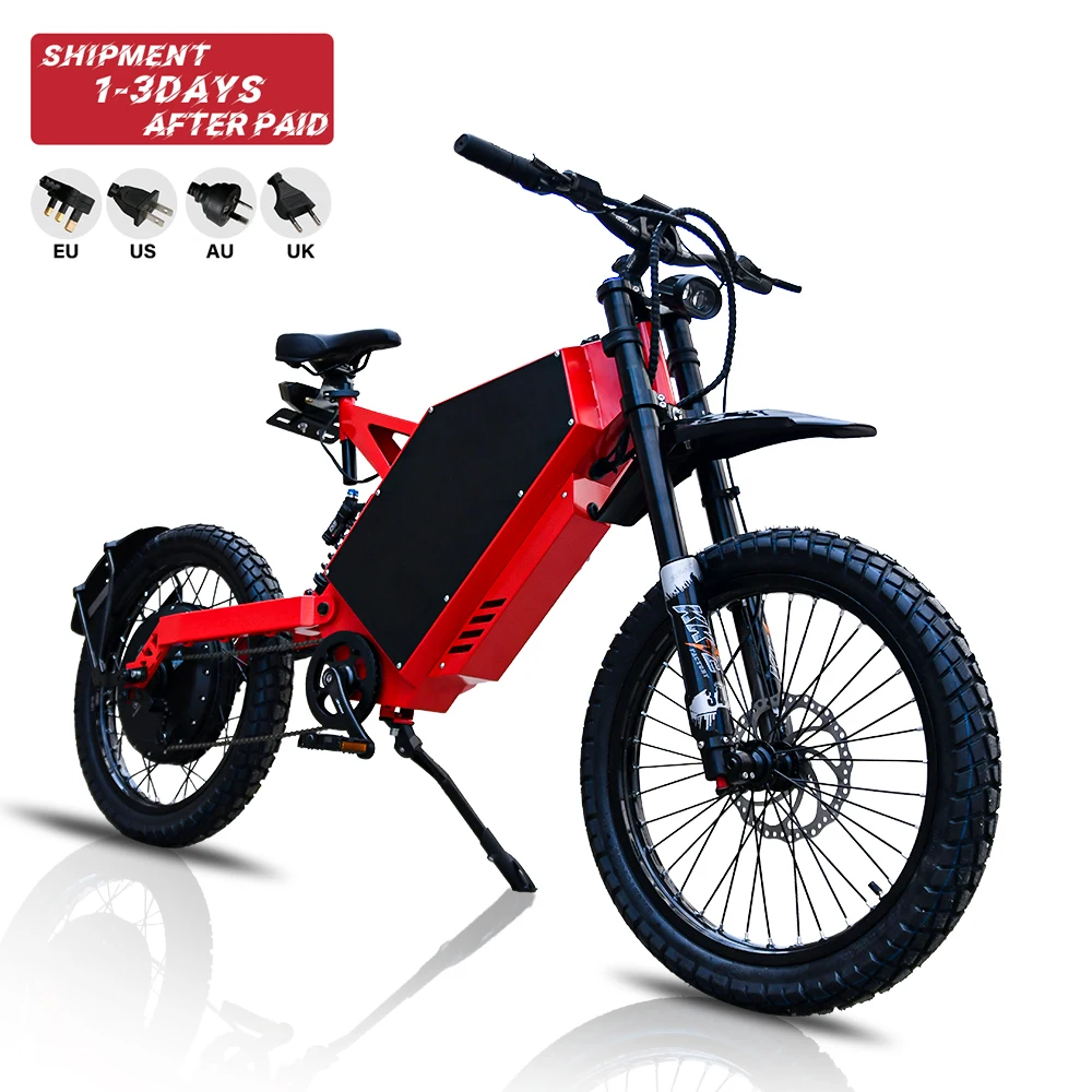 

HEZZO fast shipping 72V 8000w stealth bomber dirt ebike x260 fast speed motorbike 46ah long range off-road electric dirt bike