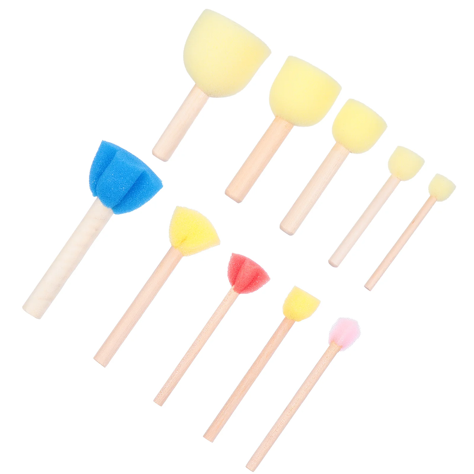 

10 Pcs Foam Brushes Drawing Tool Graffiti Sponge Painting Kids Children Toddler