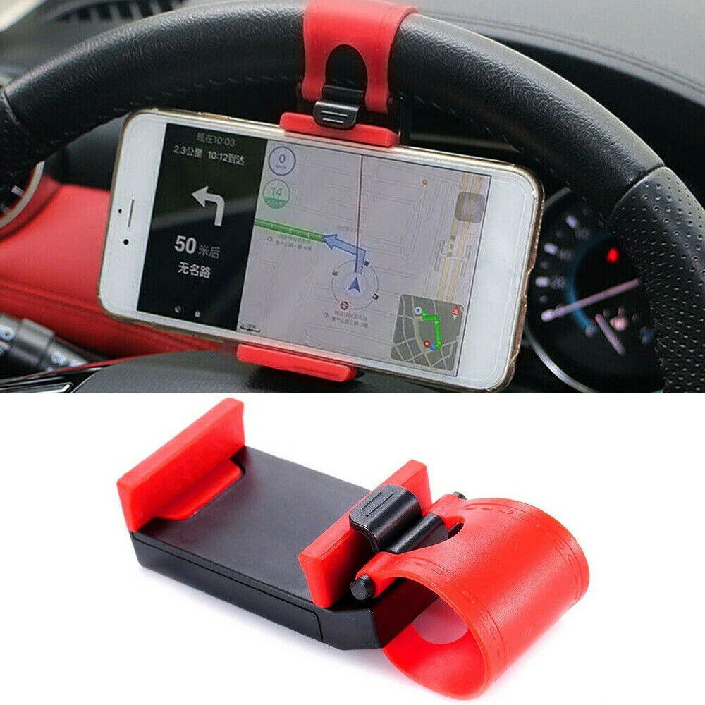 

Car Steering Wheel Universal Phone Holder For 55-85mm Elastic Car Steering Wheel Holder Hold Your Device On The Steering Wheel.