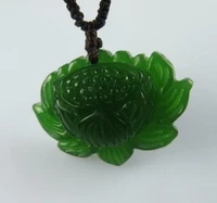 green natural jasper pendant jade flower statue stone collection china hand carving jewelry fashion amulet men women gifts