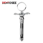 Стоматологический шприц из нержавеющей стали, Стоматологический Хирургический Инструмент с головкой, стоматологический уход за зубами, стоматологический аспирационный шприц для анестезии