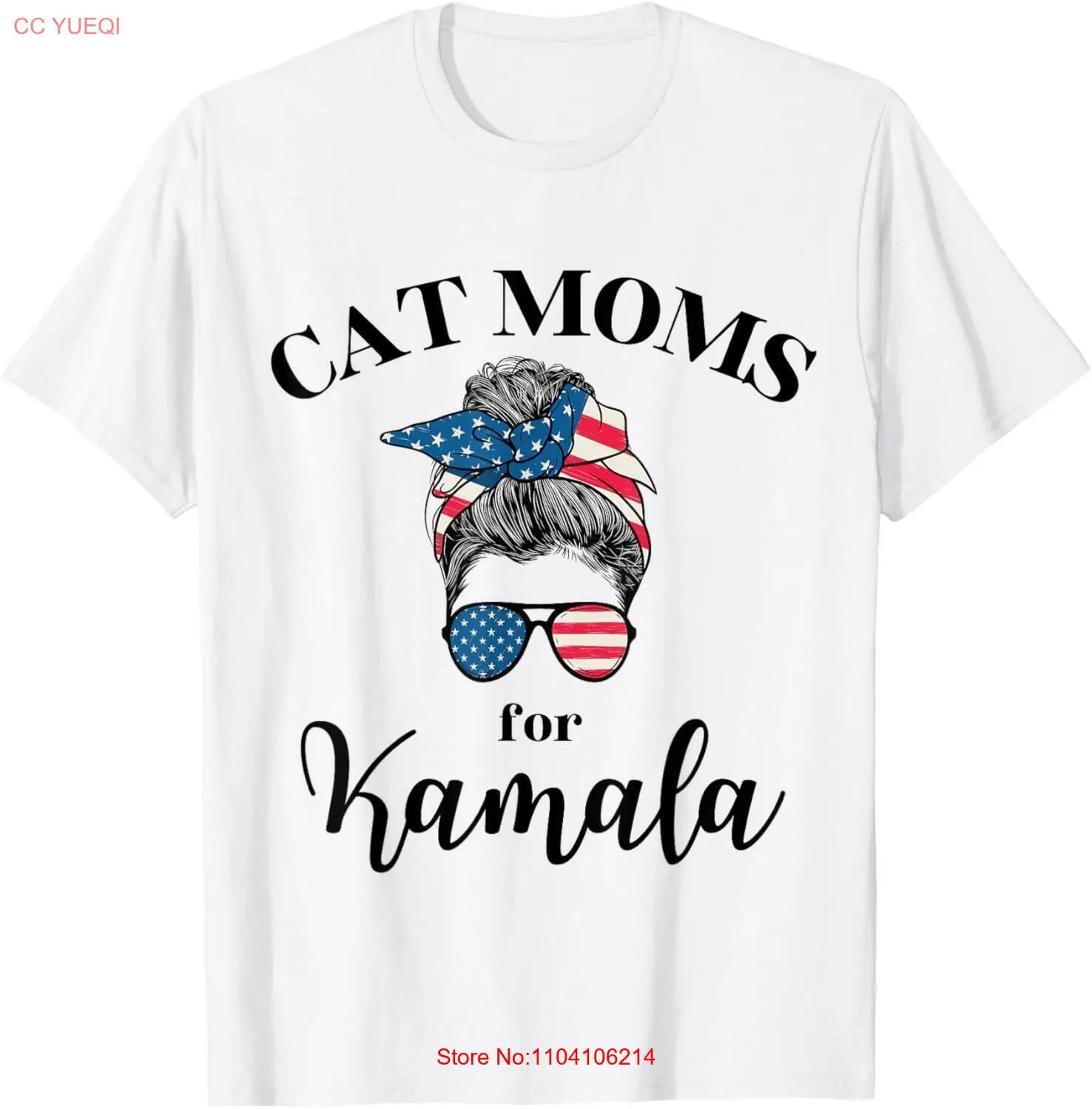 Cat Moms for Kamala Harris President USA Women T-Shirt