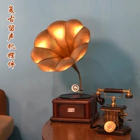american and european style vintage home decor living room corner table decoration phonograph telephone model props decoration
