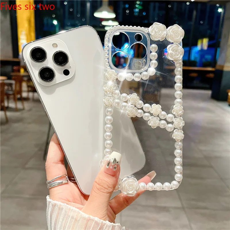 Роскошные Жемчужные 3D Прозрачные мягкие чехлы для телефонов OPPO A60 A98 A79 A78 A58 A38 A18 A17