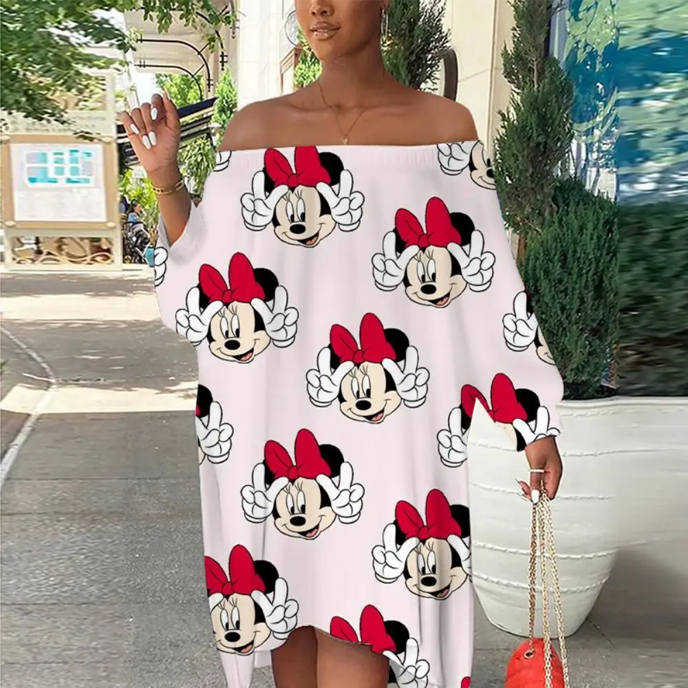 

Dress Sexy Dress Women Elegant Luxury Fashion Mickey Minnie Mouse Woman Clothes Summer Dresses Woman 2022 Disney Strapless Party