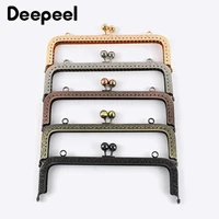 25pcs 20cm square bags handle embossed purse frame for bag diy sewing brackets handles hardware wallet kiss clasp sew accessory