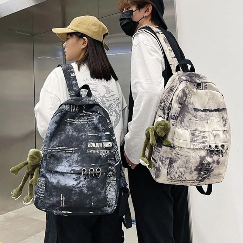 "Новый школьный ранец для студентов колледжа, Женский брендовый вместительный рюкзак, модный камуфляжный рюкзак для старшей школы для мужчи..."
