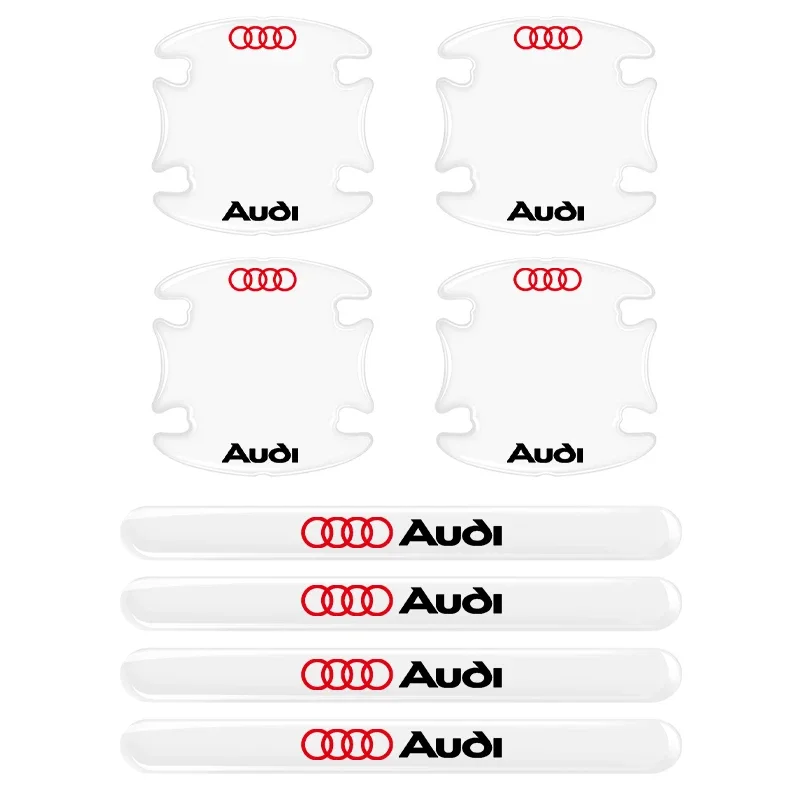 

8 шт. прозрачная защитная пленка для дверных ручек автомобиля, наклейки против царапин для Audi A1 A2 A3 A4 A5 A6 A7 A8 Q1 Q2 Q3 Q4 Q5 Q6 Q7 Q8