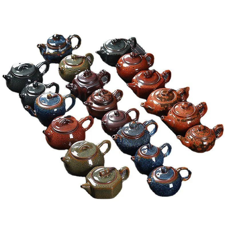 Чайник Jianyang Jianzhan, оригинальный минеральный железный корпус, бытовой офисный керамический горшок ручной работы с каплями масла, чайный сервиз кунг-фу (art.: 3920cfdc35ebc) - 3920cfdc35ebc