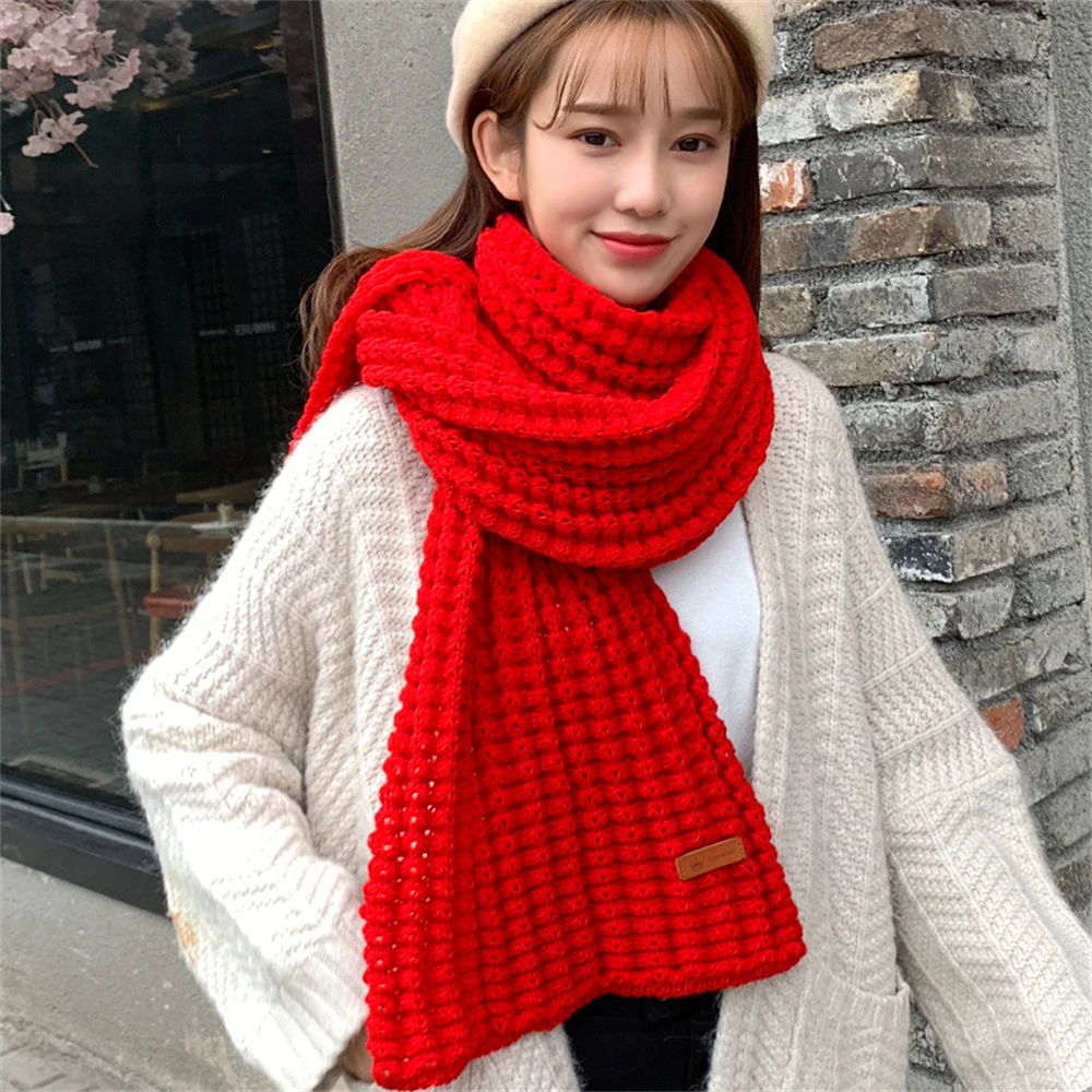 

The new corn labeling han edition student knitting wool scarf fall and winter to keep warm to thicken the joker CN002